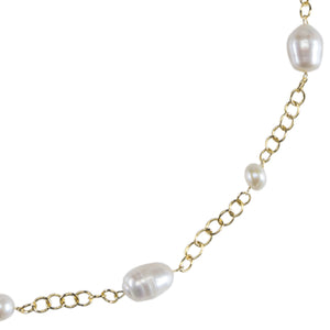 32” 9 Ct. Gold over Brass with 10mm Freshwater Baroque Pearl Necklace
