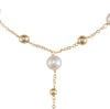 Freshwater Pearl 9ct Gold Lariat with Hanging Pearls