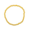 5 Piece Stackable Freshwater Pearl and Gold Bead Stretch Bracelet