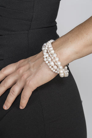 Four-Strand Freshwater Pearl Twisted Bracelet