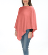 Ultra-soft pearl-trimmed poncho