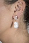 Square Freshwater Pearl Hanging Earring
