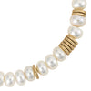 Freshwater Pearls and Gold Hematite Stretch Braceleto