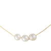 Triple floating pearl necklace
