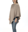 Ultra-soft pearl-trimmed poncho