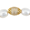 Pearl Bracelet with Single Gold Rhinestone