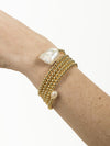 Hematite and Pearl Wrap Bracelet