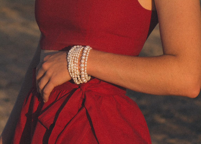 Pearl Bracelet, multi-strand pearl bracelet, freshwater pearl bracelet