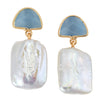 Square Freshwater Pearl Hanging Earring