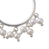 Large Hoop earrings with hanging pearls