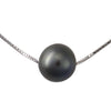 Signature floating pearl necklace- Sterling