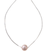 Signature floating pearl necklace- Sterling