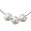 Triple floating pearl necklace