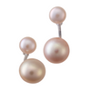 Signature double stud pearl earrings