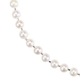 38” Freshwater Pearl Necklace with Stainless Steel Links