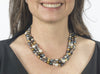 Freshwater metallic pearl necklace