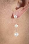 Pendant pearl earrings