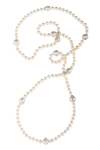 Long biwa pearl necklace