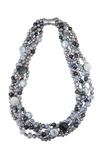 Crystal and freshwater pearl chunky necklace