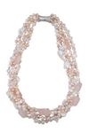 Crystal and freshwater pearl chunky necklace