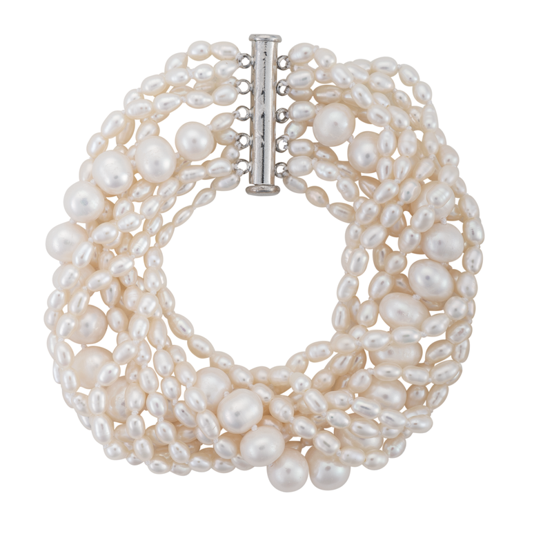 Seven strand seed pearl bracelet