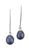 Minimalist pearl drop earrings