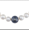 18” Freshwater 8-9mm Pearl Strand  with 11-12mm Black Central Pearl