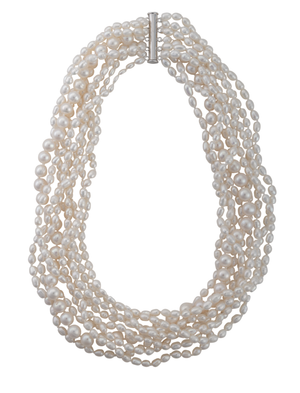 Seed pearl choker