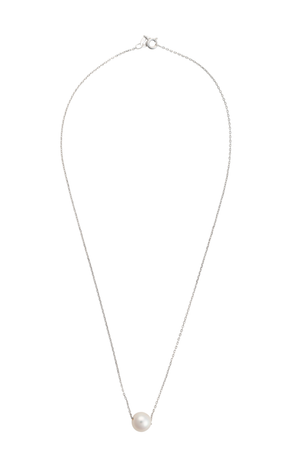 Signature floating pearl necklace- Sterling