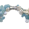 Aquamarine and freshwater coin pearl necklace