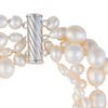 Four-strand freshwater pearl bracelet with twist clasp
