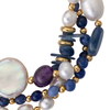 Lapis, sodalite, and pearl bracelet
