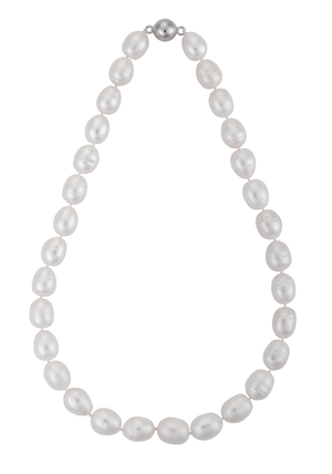 Single-strand baroque pearl necklace