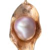 Hanging leaf and pearl earrings