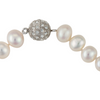 AAA freshwater pearl strand with crystal clasp