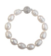 Baroque pearl bracelet with crystal clasp