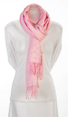 Light pink cashmere and pearl pashmina