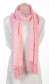 Light pink cashmere and pearl pashmina