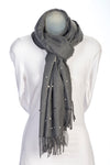 Charcoal cashmere and pearl pashmina