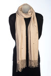 Camel cashmere and pearl pashmina