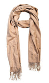 Camel cashmere and pearl pashmina