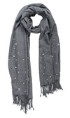 Charcoal cashmere and pearl pashmina