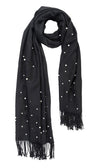 Black cashmere and pearl pashmina