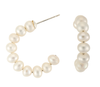Stacked pearl hoops