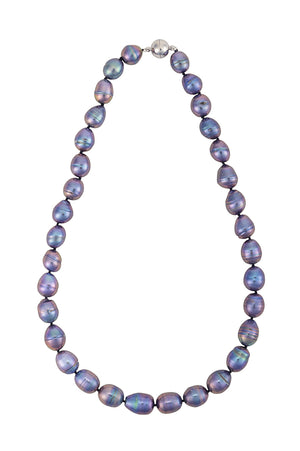 Single-strand baroque pearl necklace