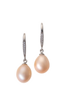 Swarovski and teardrop pearl earrings