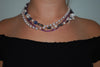 Amethyst, lapis, labradorite, and pearl necklace