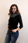 Charcoal cashmere and pearl pashmina