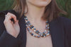 Freshwater metallic pearl necklace