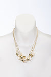 Multi-Strand Cotton and Freshwater Pearl Statement Necklace